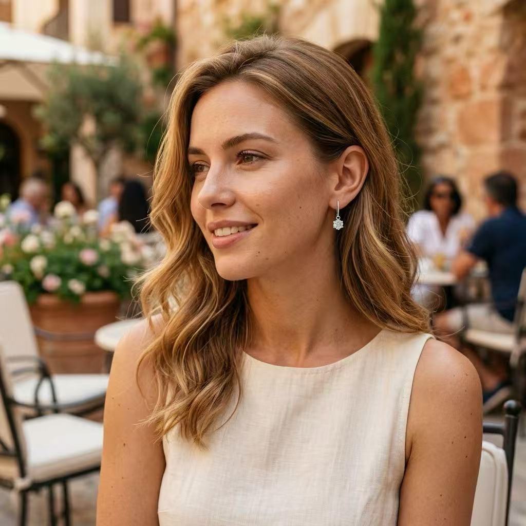 Classic 6-Prong Moissanite Drop Earrings