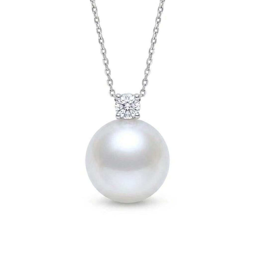 Single Freshwater Pearl Pendant Necklace – 11–15mm Options