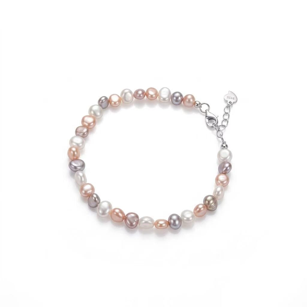 Baroque Freshwater Pearl Bracelet | 925 Silver 18K Gold Plated Adjustable Brace