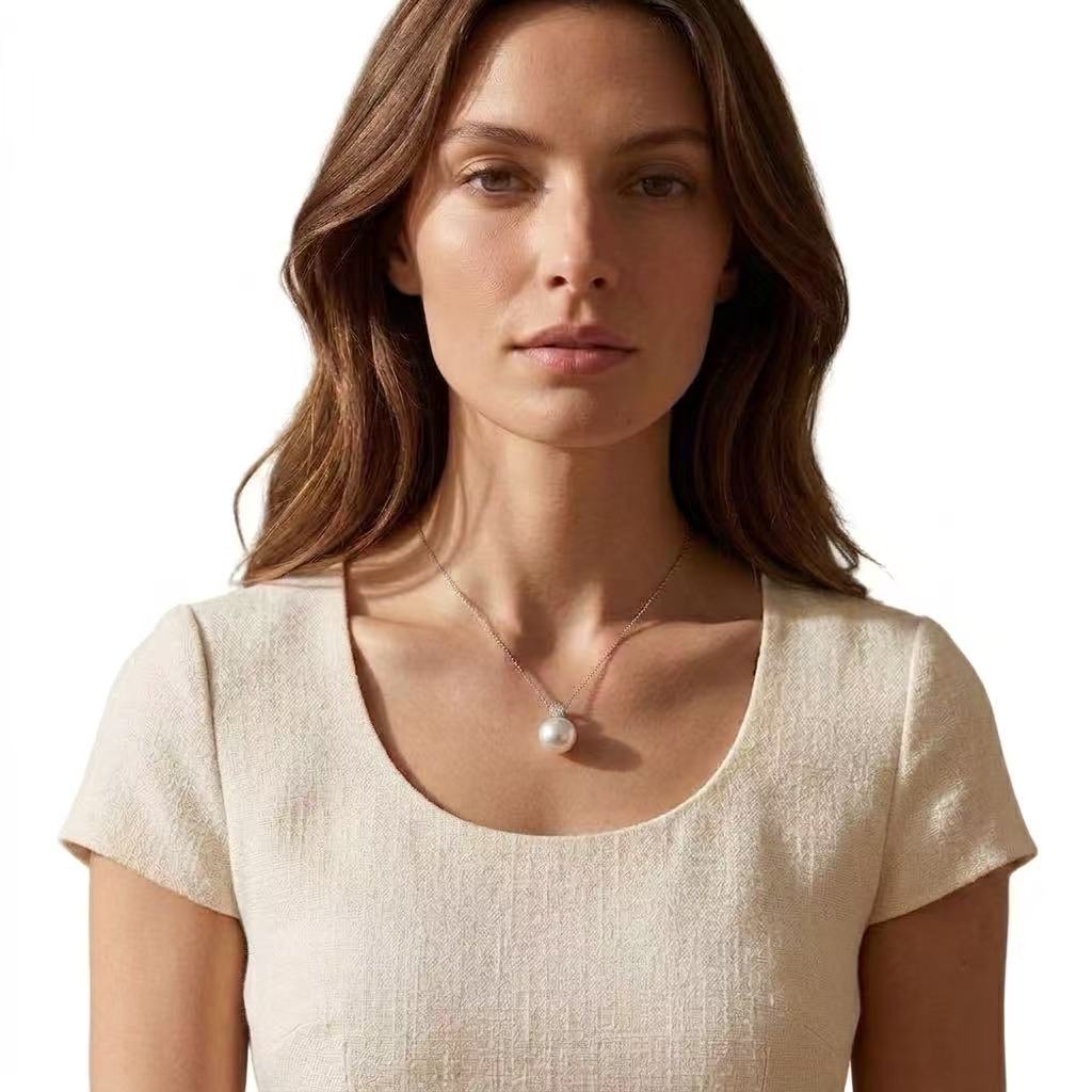 Single Freshwater Pearl Pendant Necklace – 11–15mm Options