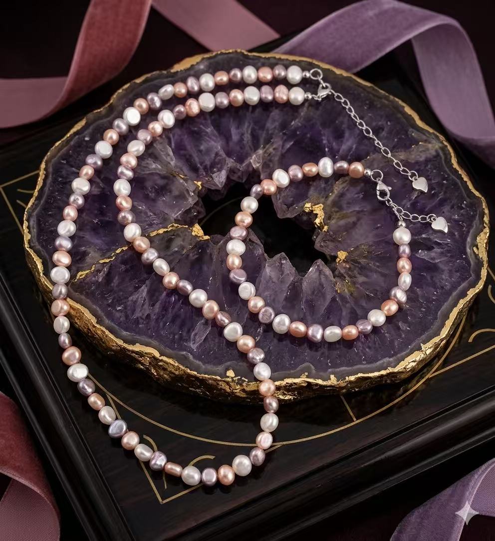 Baroque Freshwater Pearl Bracelet | 925 Silver 18K Gold Plated Adjustable Brace