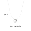 Minimal Moissanite Pendant Necklace – Invisible Line