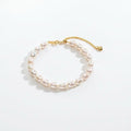 Natural Freshwater Pearl Bracelet | 925 Silver, 18K Gold Plated, Minimalist Jewelry