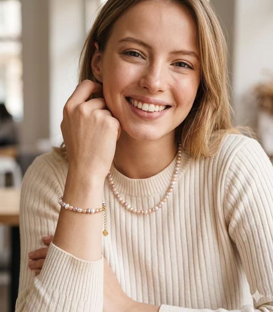 Baroque Freshwater Pearl Bracelet | 925 Silver 18K Gold Plated Adjustable Brace