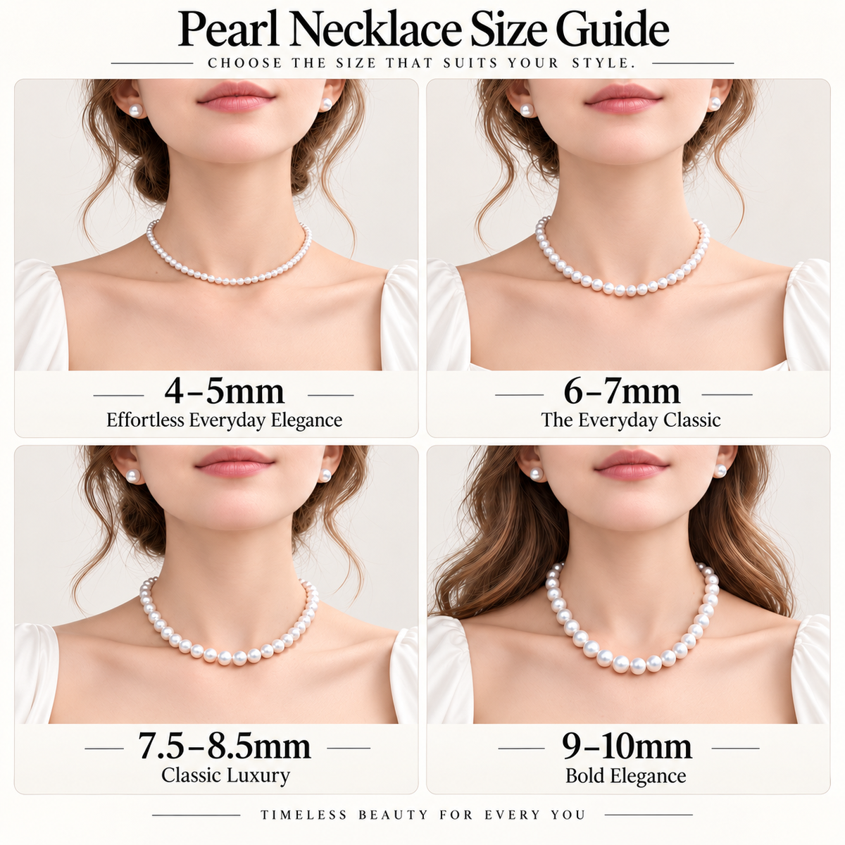 Freshwater Pearl Jewellery Set | 7–8mm Round Studs & 6–7mm Necklace
