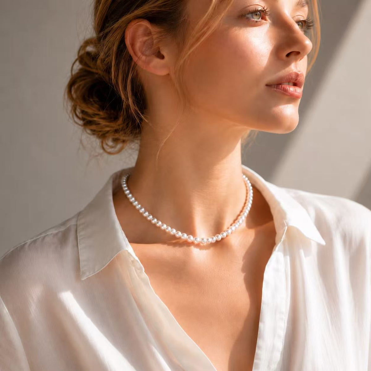 Premium Freshwater Pearl Necklace | 4–5mm Round Pearls