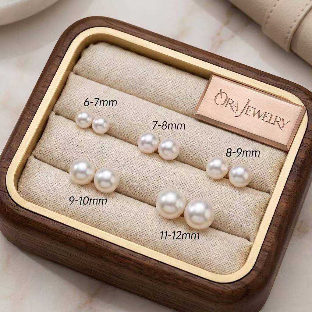 Natural Freshwater Pearl Earrings | 8–9mm 11–12mm | 925 Silver Studs | Hypoallergenic