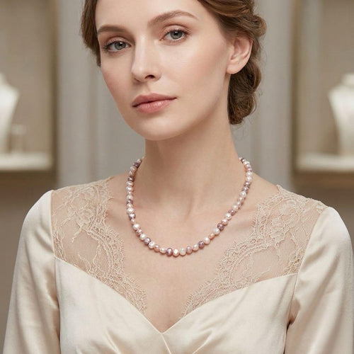 Natural Baroque Mixed Pearl Necklace – Minimal Everyday Style