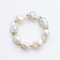 Oversized Baroque Pearl Bracelet – Natural 22–24mm Statement Piece