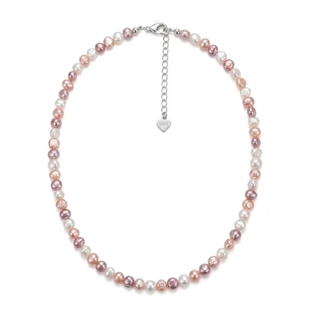 Natural Baroque Mixed Pearl Necklace – Minimal Everyday Style