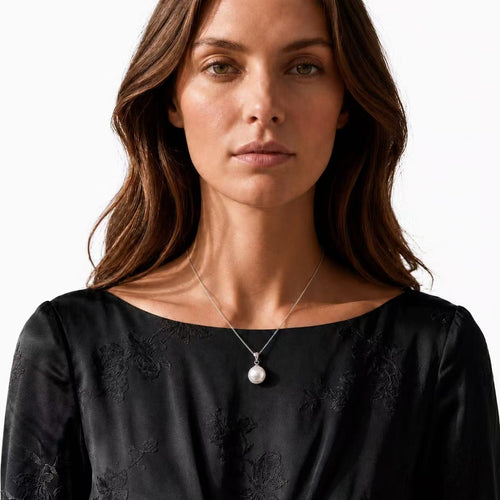 Edison Round Freshwater Pearl Pendant | 9–12mm Premium High-Lustre Pearl