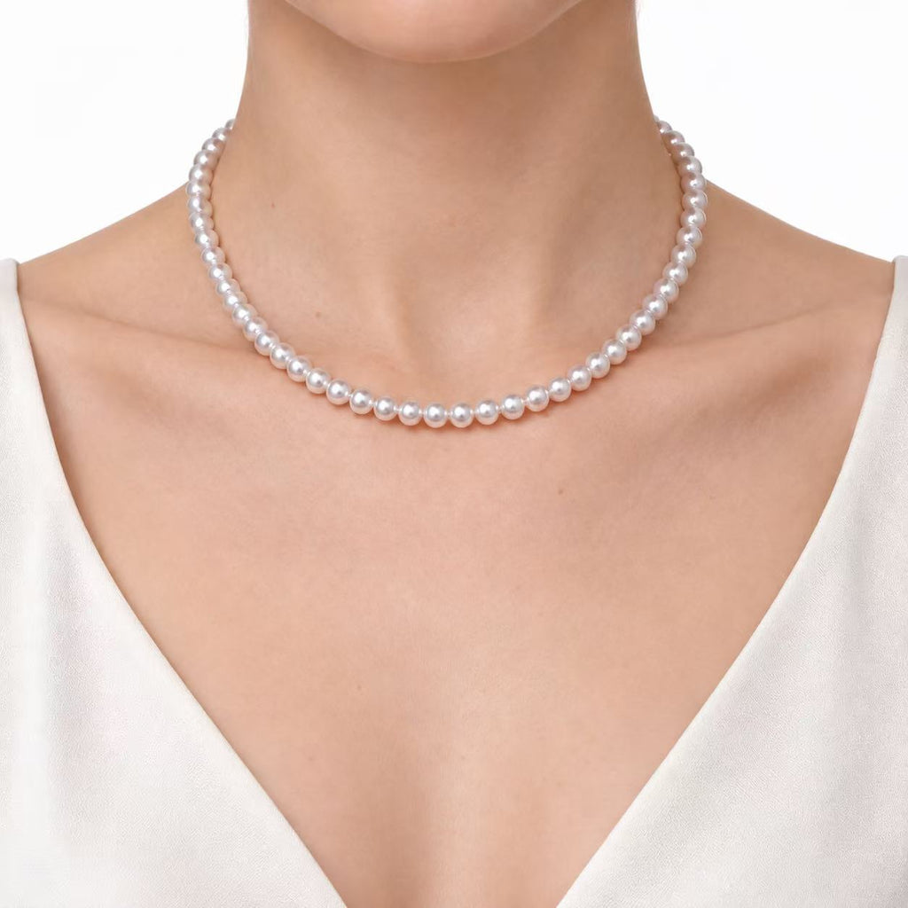 Freshwater Pearl Necklace | 6–7mm Near-Round Pearls