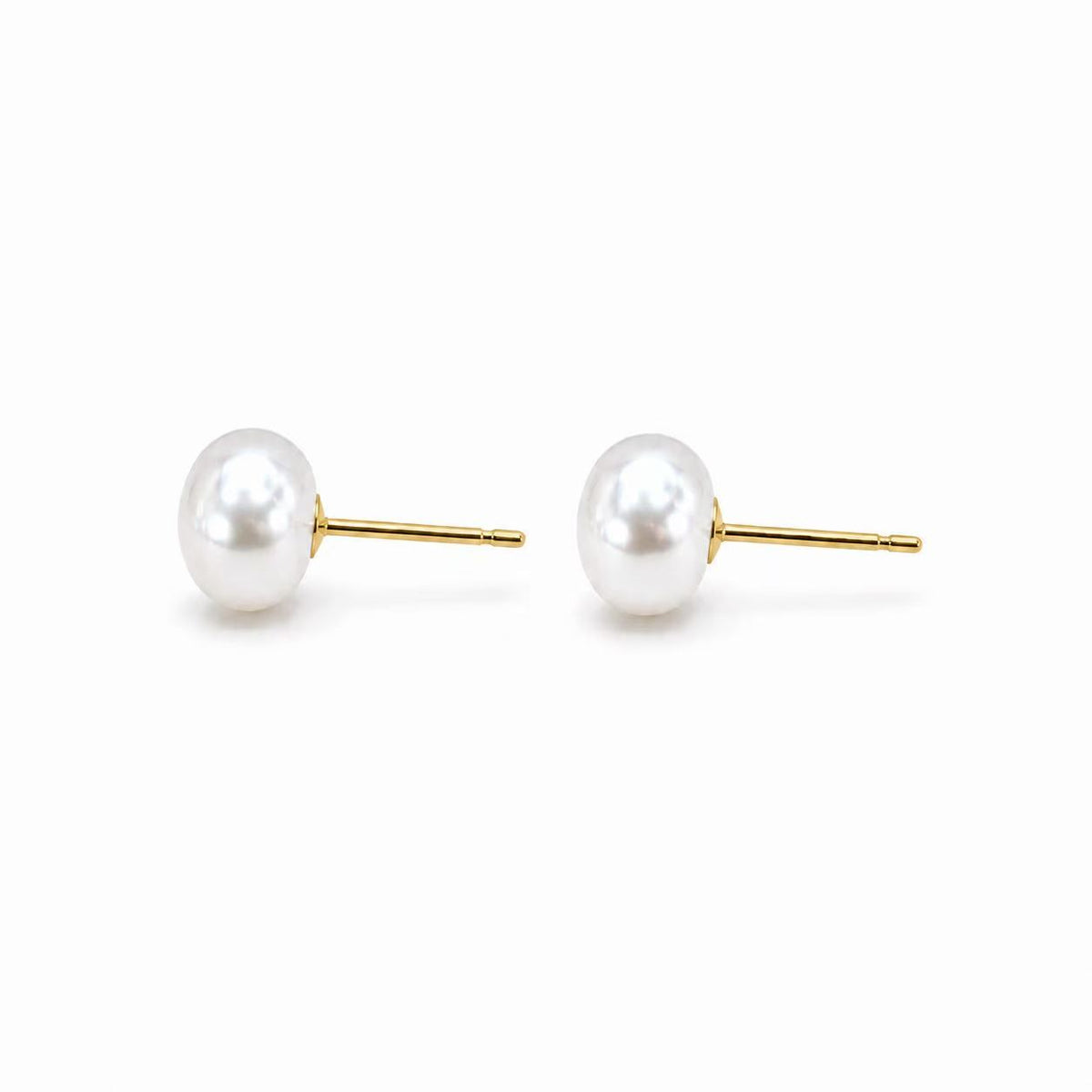 Freshwater Pearl Jewellery Set | 7–7.5mm Button Studs & 10–11mm Round Pearl Pendant
