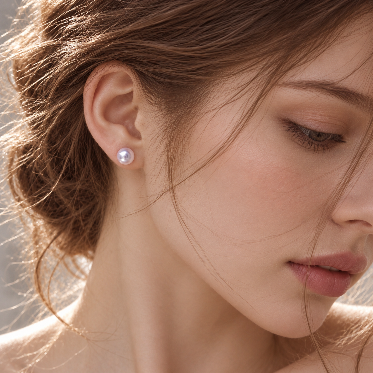 Freshwater Pearl Stud Earrings | 7–8mm Round Premium High-Lustre Pearls