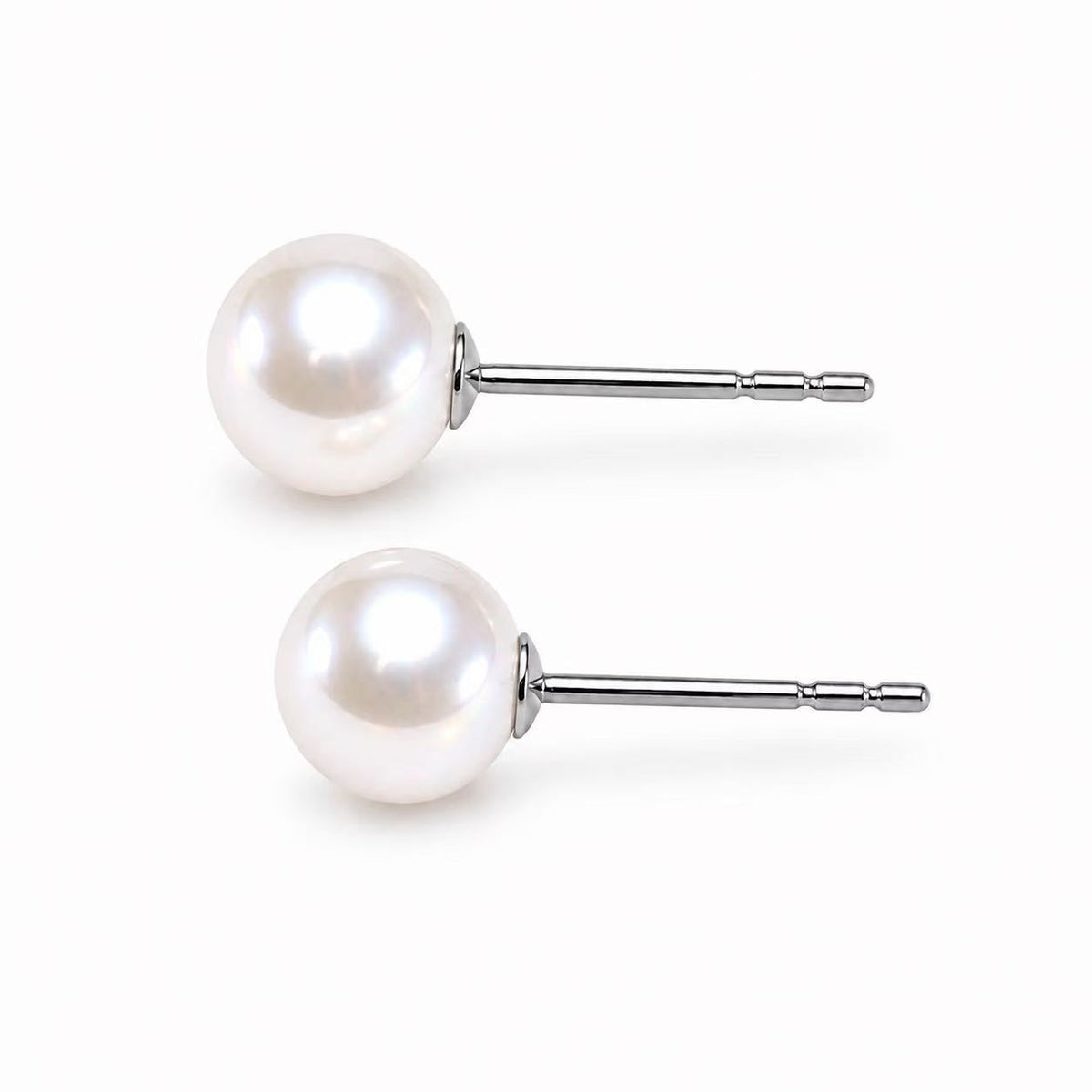 Freshwater Pearl Jewellery Set | 7–8mm Round Studs & 6–7mm Necklace