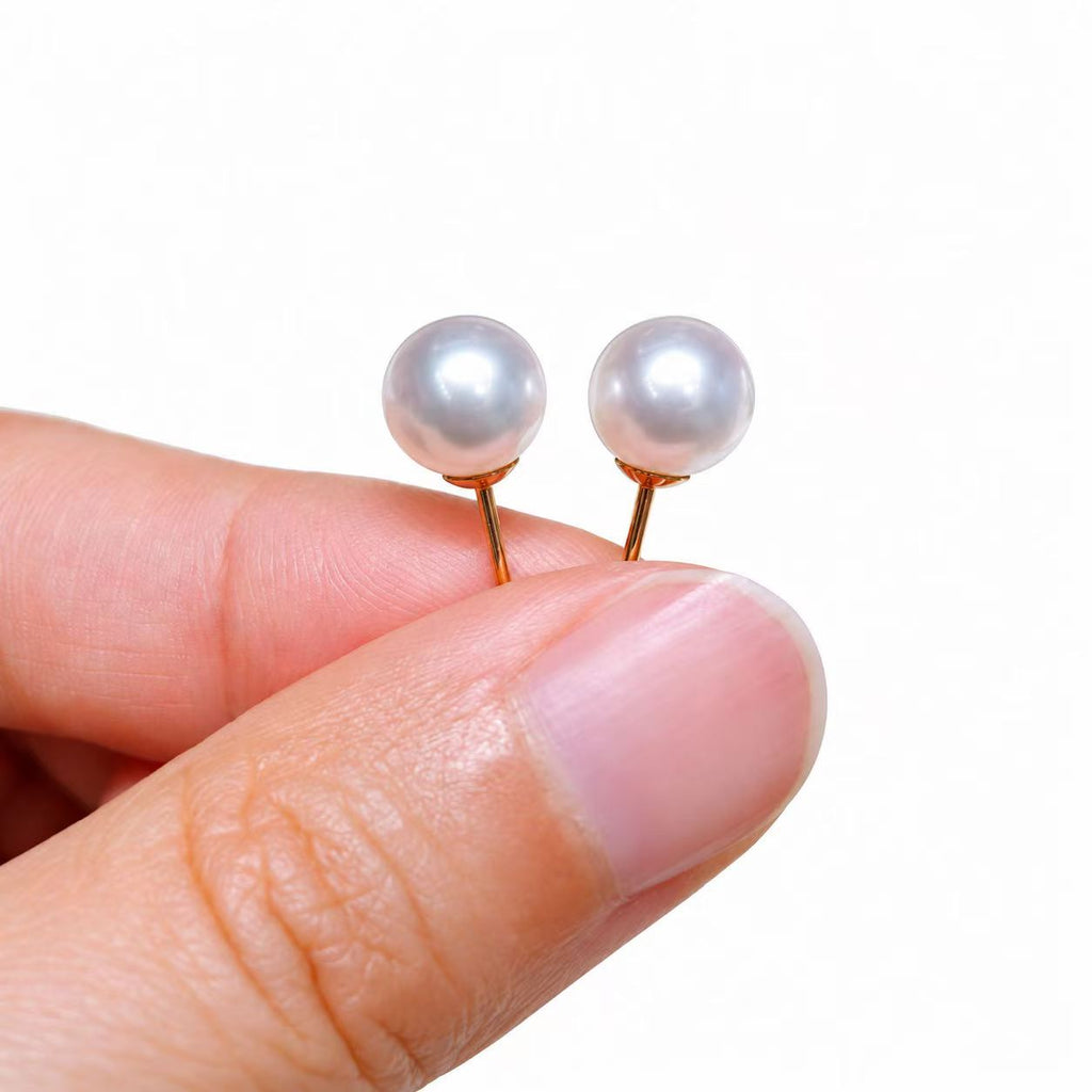 Freshwater Pearl Jewellery Set | 7–8mm Round Studs & 6–7mm Necklace