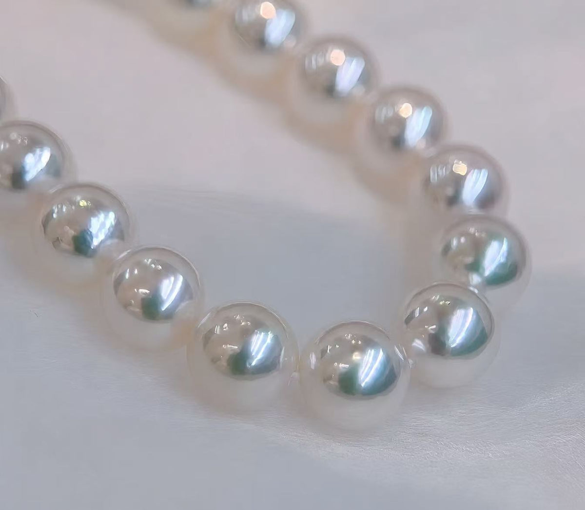 Freshwater Pearl Jewellery Set | 10–11mm Button Studs & 9–10mm Necklace