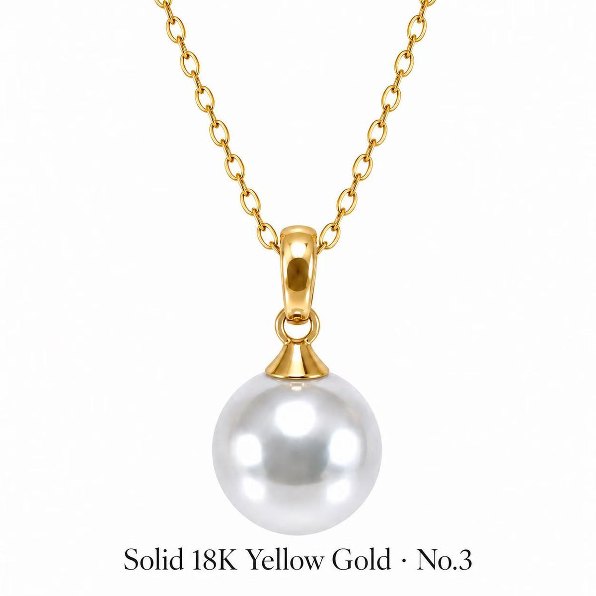 Edison Round Freshwater Pearl Pendant | 9–12mm Premium High-Lustre Pearl